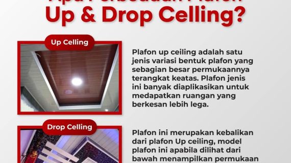 Apa perbedaan Up Ceiling & Drop Ceiling pada Plafon??